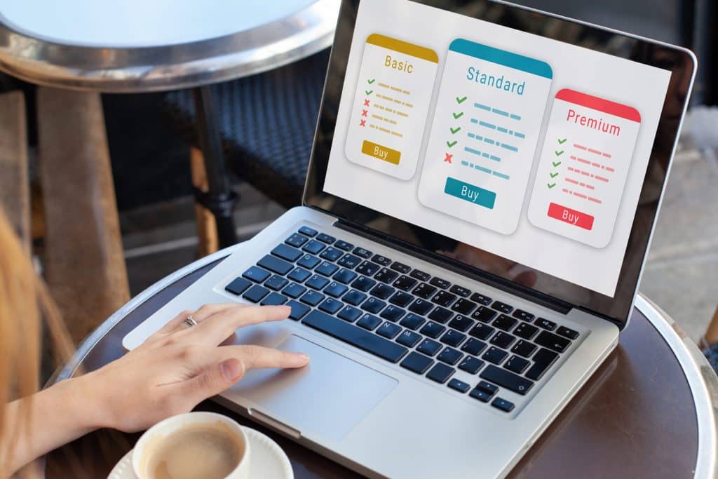 subscription plan for online service, monthly access,